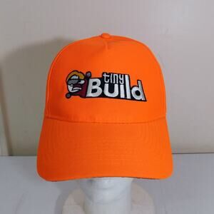 TinyBuild Games Hat Tiny Build Orange Black Adjustable Hello Neighbor Publisher